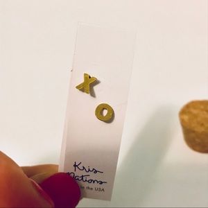 Kris Nations Jewelry - Kris Nations XO 14k gold stud earrings Kris Nations Jewelry - Kris Nations XO 14k gold stud earrings